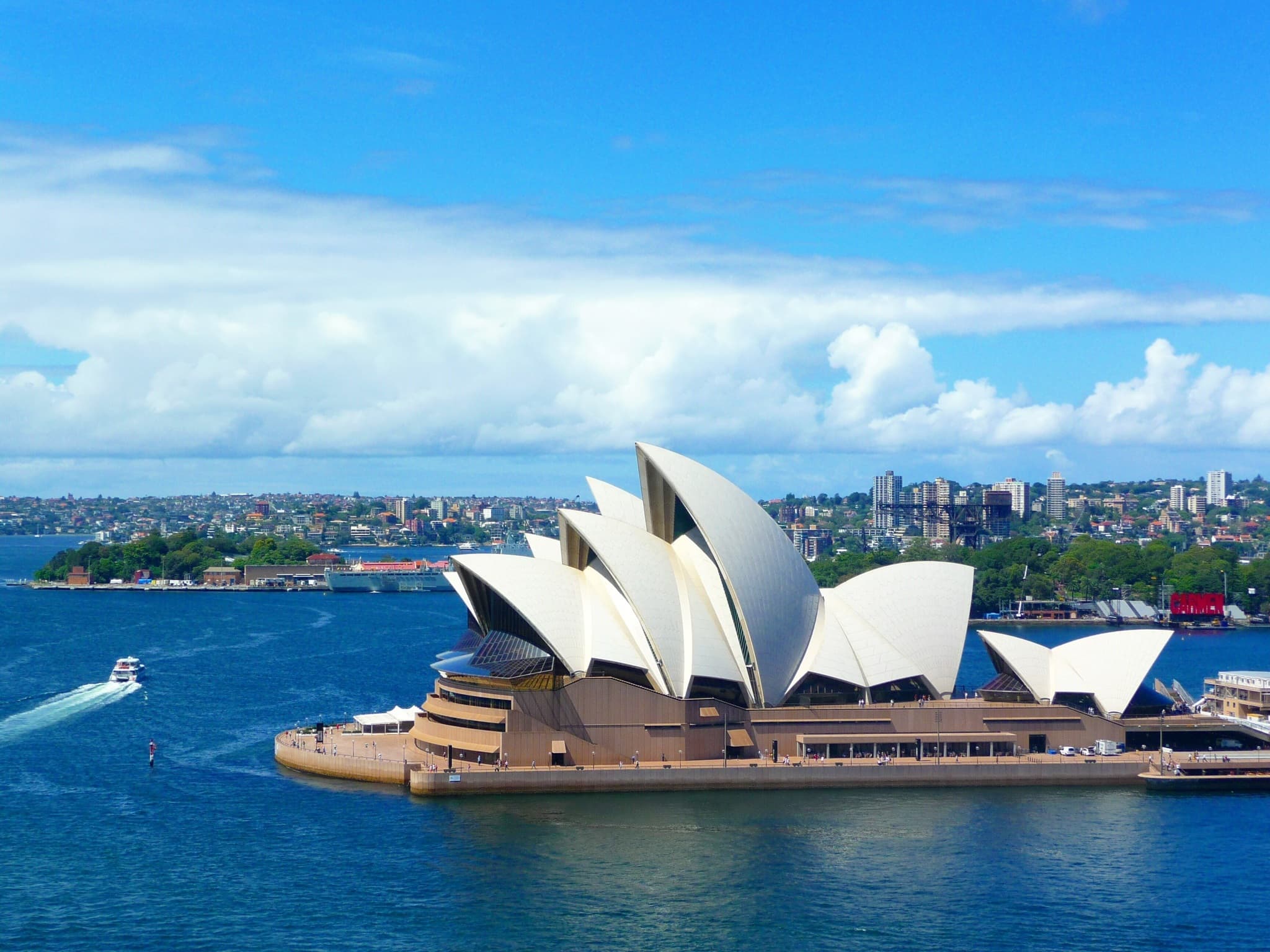An Australian harbour city waterfront